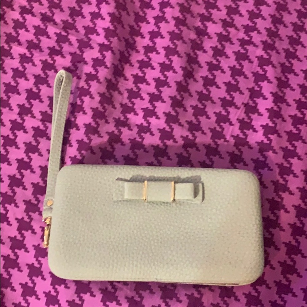 Grey clutch wallet